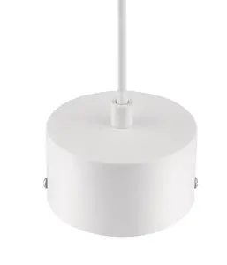 GoodHome Klentony Matt White Pendant ceiling light, (Dia)100mm