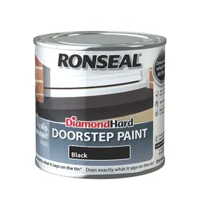 Ronseal Doorstop Paint Black Satin Doorstep paint, 250ml