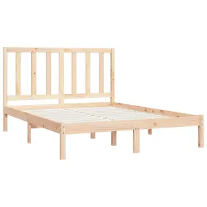 Berkfield Bed Frame Solid Wood Pine 120x190 cm 4FT Small Double