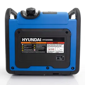 Hyundai 2200W  2.2kW Petrol Inverter Generator Pure Sine Wave Output Lightweight, Quiet Running HY2250Si