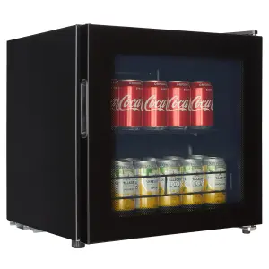 Cookology Mini Drinks Fridge 40 x Can Capacity Table Top Cooler - BC46BK Black