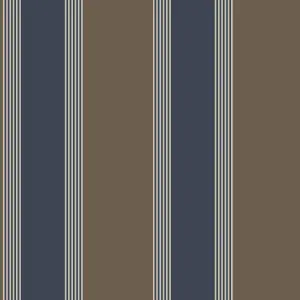 Galerie Italian Style Blue Classic Vertical Stripe Design Wallpaper Roll