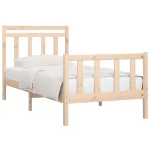 Berkfield Bed Frame Solid Wood Pine 90x200 cm