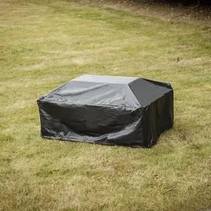 Durable Outdoor Fire Pit Cover for ys12105 - Black Waterproof PVC 850mm x 320mm