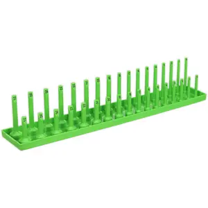 515mm Green 1/2 Inch Square Drive Socket Holder with 34 Bit Capacity