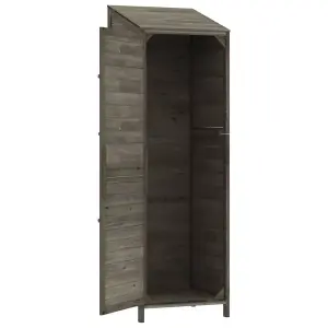 Berkfield Garden Shed Anthracite 55x52x174.5 cm Solid Wood Fir