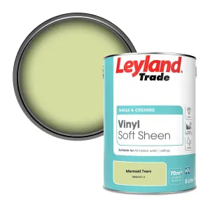 Leyland Trade Vinyl Soft Sheen Walls & Ceilings Emulsion Paint Mermaid Tears (PPG1217-4) - 5L