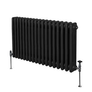 Traditional 3 Column Radiator - 600 x 832 mm - Black