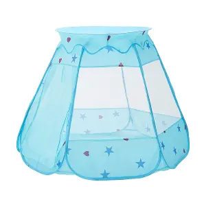 Princess Pop Up Tent Kids Playhouse Tent with a Storage Bag Pop Up Ball Pit Tent for Toddlers Baby Blue