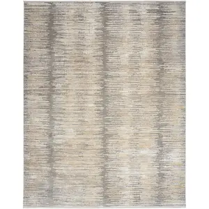 Grey Gold Modern Abstract Easy To Clean Living Room Bedroom & Dining Room Rug-76cm X 122cm