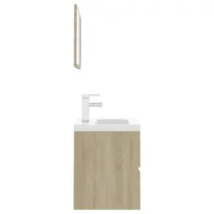 Berkfield Bathroom Furniture Set Sonoma Oak Engineered Wood