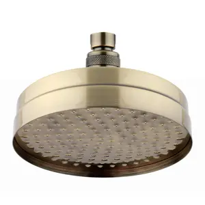 ENKI Traditional Antique Brass Watercan Solid Brass Shower Head 8"