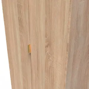 Chevron 2 Door Wardrobe in Bardolino Oak (Ready Assembled)