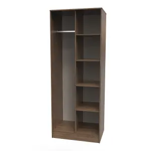 Fuji Open Wardrobe in Carini Walnut (Ready Assembled)