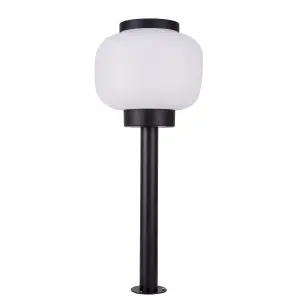 Luminosa Lamtam Outdoor Bollard Black, Opal, IP44