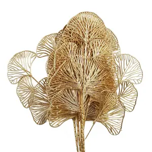 Pack of 6 x 65cm Golden Leaves Flower Arrangement Decoration