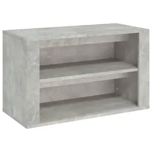 Berkfield Shoe Rack Concrete Grey 75x35x45 cm Engineered Wood