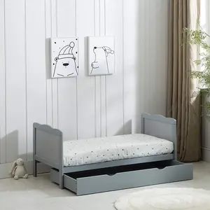 Surrey Cot Bed with Mattress Grey