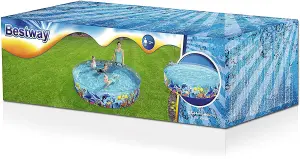 Bestway Kids Paddling Pool Rigid Multicolour dolphin Swimming Pool for Garden Play Fun large