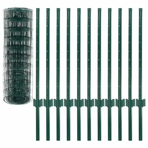 Lundeen Green Metal Wire/Mesh Fence 80cm H x 2000cm W