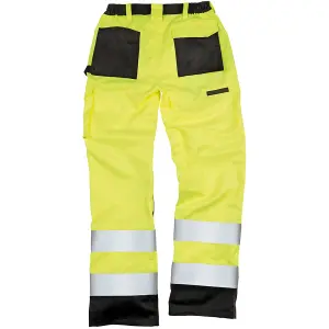 Result Safeguard Adults Unisex Hi Viz Cargo Trousers