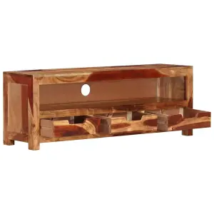 Berkfield TV Cabinet 110x30x40 cm Solid Wood Acacia