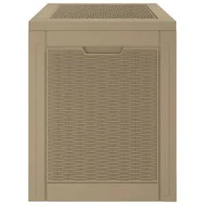 Berkfield Garden Storage Box Light Brown 55.5x43x53 cm Polypropylene