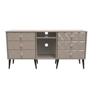 Toledo 6 Drawer Sideboard in Mushroom (Ready Assembled)