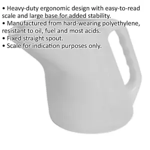 1.5 Litre Heavy Duty Measuring Jug with Fixed Spout - Oil and Fuel Resistant Design