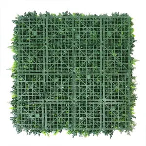 True Products Premium Artificial Green Plant Living Wall Panel 1m x 1m - Grassy Fern