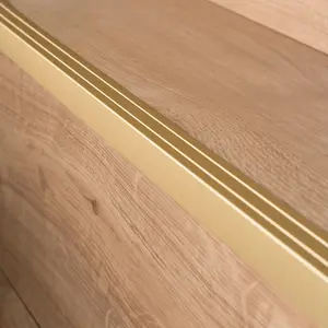 Self-adhesive anodised aluminium anti non slip stair edge nosing trim 900mm x 25mm x 20mm A36 gold