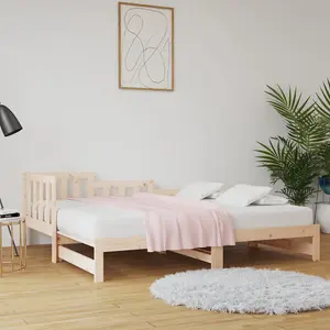 Berkfield Pull-out Day Bed 2x(90x200) cm Solid Wood Pine