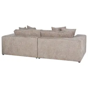 Beliani Modern 3 Seater Sofa Brown GLORVIKA