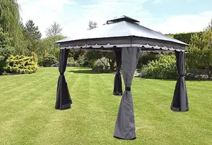 Monaco Two Tone Grey Gazebo 3x3