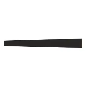 GoodHome Verbena Charcoal Painted wood effect Square edge Matt charcoal shaker Plinth, (L)2400mm