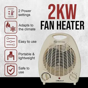 BELACO 2000W FAN HEATER - CREAM - BFH21C