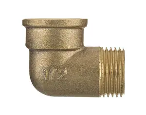 1 BSP Thread Pipe Connection Elbow Male x Female Screwed Fittings Iron Cast Brass