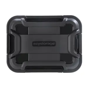 Ezy Storage Bunker tough Black 12L XS Stackable Storage box with Lid