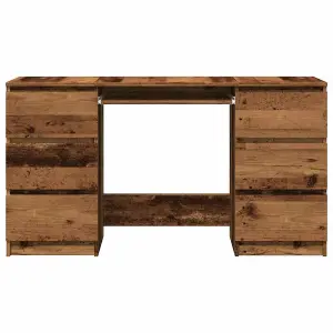 Berkfield Writing Desk Old Wood 140x50x77 cm Engineered Wood