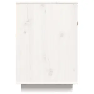 Berkfield TV Cabinet White 90x40x60 cm Solid Wood Pine