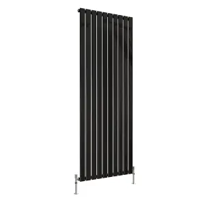 Vertical Black Single Flat Panel Radiator (H) 1800 mm x (W) 680 mm, 5460 BTU.