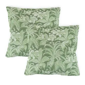 Gardenwize Pair of Outdoor Garden Sofa Chair Furniture Scatter Cushions- Floral