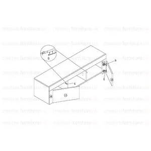 TV Unit 130cm Sideboard Cabinet Cupboard TV Stand Living Room High Gloss Doors - Oak & White