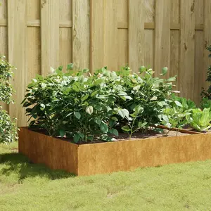 Berkfield Garden Raised Bed 100x100x41 cm Corten Steel