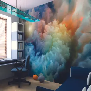 Origin Murals Swirling Multicoloured Clouds Matt Smooth Paste the Wall Mural 300cm wide x 240cm high