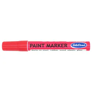 Oil-based Paint Marker Pen Permanent for Tyres Rubber Stone Leather Fabric Plastic Glass (Red)