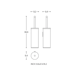 Cosmic Toilet Brush Matte Stainless Steel Logic