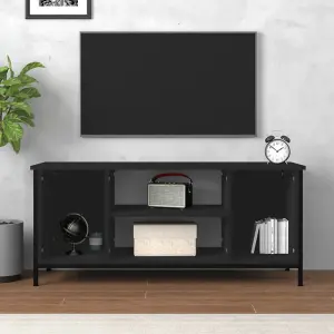 Berkfield TV Cabinet Black 102x35x45 cm Engineered Wood