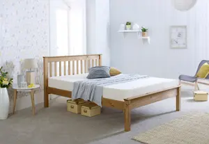 Chester Solo Pine Wooden Bed Frame 5'0 King - Waxed