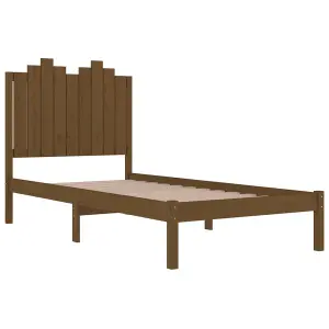 Berkfield Bed Frame Honey Brown Solid Wood Pine 100x200 cm